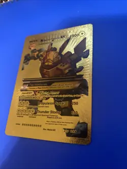 Pokemon Mega Mecha Pikachu EX Gold Foil Fan Art Card- NM - Image 4