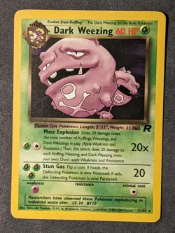 Dark Weezing - 31/82 - Pokemon Team Rocket Unlimited Rare Card WOTC MP - Image 1