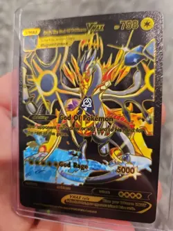 Lugia The God Of Pokemon Vmax Black Foil Fan Art Vinyl Collector Card - Image 4