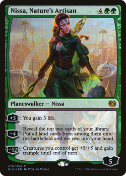 Nissa, Nature's Artisan #270 (Foil) (Damaged) Kaladesh KLD Magic MTG - Image 1