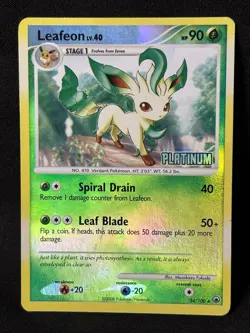 Leafeon Lv.40 24/100 Holo Rare w Majestic Dawn - Pokemon TCG - HP Creased - Image 1