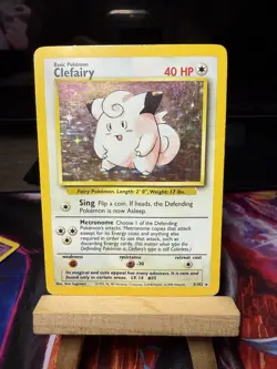 Base Set Zapdos16/102 Clefairy 05/102 Holo Rare 1999 WOTC Vintage Pokemon Card - Image 3