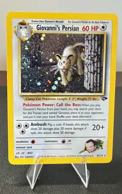 Pokemon Giovanni's Persian 8/132 Gym Challenge Holo Rare Unlimited - Excellent - Image 5