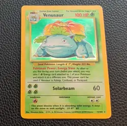 Pokemon TCG Venusaur Base Set 15/102 Holo Rare 1999 Wizards Copyright Wizards - Image 1