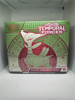 Pokemon Scarlet & Violet Temporal Forces Elite Trainer Box Iron Leaves Ex Sealed - Image 1