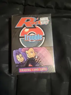 Pokemon Team Rocket TROUBLE Theme Deck Factory Sealed DAMAGED BOX Vintage 2000 - Image 1
