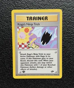 Pokemon TCG - 1st Edition Koga’s Ninja Trick Trainer 115/132 - Gym Challenge - Image 1