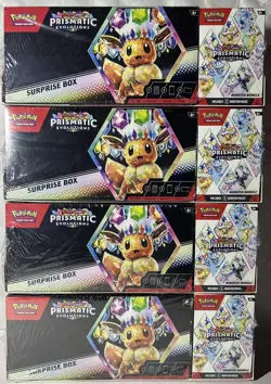4x Lot - Sam’s Club Pokemon Prismatic Evolutions Surprise Box & Booster Bundle - Image 1