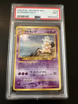 2000 Japanese Pokemon TCG Slowking Neo Holo PSA 9 Swirl - Image 1