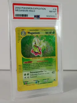 Meganium - Holo - Expedition - POKEMON 2002 #18 - PSA 8 - Image 2