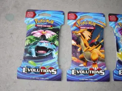 POKEMON XY EVOLUTIONS SLEEVED BOOSTER PACKS 4 CHARACTER SET BLISTER PACK 2016 - Image 2