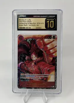 2023 One Piece Monkey D Luffy 1st Anniversary Art ST01 #012 CGC PRISTINE 10 Eng - Image 1