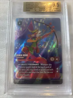 Disney Lorcana Robin Hood Sharpshooter Shimmering Skies Enchanted #215 BGS 9.5 - Image 1