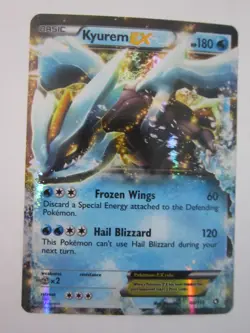 KYUREM EX FULL ART HOLO POKEMON CARD 44/113 LEGENDARY TREASURES NEVER PLAYED NM - Image 1