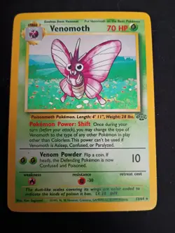 Pokemon Venomoth 13/64 Holo Rare Jungle Vintage 1999 WOTC Classic Card TCG - Image 3