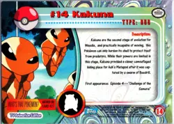 POKEMON Topps Card #5 CHARMELEON Non Holo Blue Logo NM - Image 2