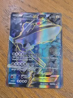 2016 Pokemon TCG Steelix EX Full Art Rare Holo Card 108/114 - Image 1