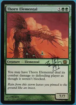 Thorn Elemental FOIL 8th Edition NM Green Rare SIGNED CARD (419079) ABUGames - Image 1