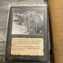 1 x darkness from english legends mtg Magic the Gathering - Image 1