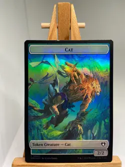 Cat + Spirit - Double Sided Foil Token - Commander Masters - NM - MTG - Image 1