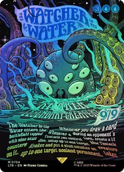 MTG THE WATCHER IN THE WATER BORDERLESS POSTER FOIL The Lord of the Rings NM - Image 1