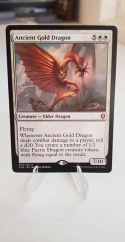 MTG Ancient Gold Dragon Commander legends: Battle For Baldurs Gate ENGLISH NM - Image 1