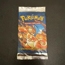 Pokemon 1999 Base Set Booster Pack Unlimited 4th Charizard 20.83g Vintage Sealed - Image 1