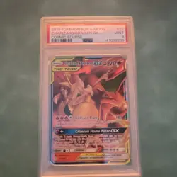 Pokemon Charizard & Braixen GX 22/236 Cosmic Eclipse Ultra Rare Holo PSA 9 - Image 1