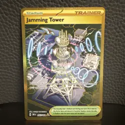 Pokemon TCG Jamming Tower 243/182 Destined Rivals Gold Hyper Rare NM - Image 1