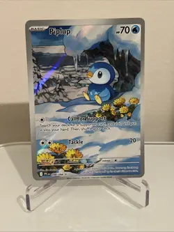Pokemon TCG Piplup 98/94 Phantasmal Flames Illustration Rare Mega Evolution NM - Image 1