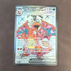 Pokemon TCG Charizard ex Tera Full Art Holo Secret Rare 215/197 Obsidian Flames - Image 1