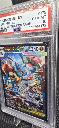 Pokemon Mega Lucario ex Mega Evolution Special Illustration Rare #179 PSA 10 - Image 4