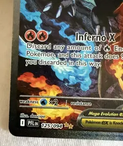 Mega Charizard X EX 125/094 SIR Phantasmal Flames Pokemon Secret Rare Holofoil - Image 5