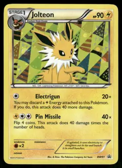Pokemon Cards Jolteon BW91 BW Black Star Promos Promo LP - Image 1