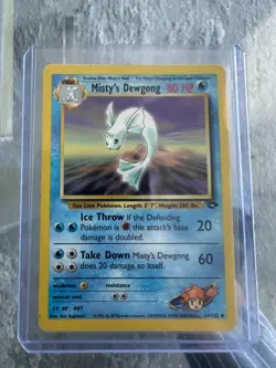 Pokemon TCG Dewgong Gym Challenge Misty's 1st Edition Uncommon Card 54/132 - Image 1