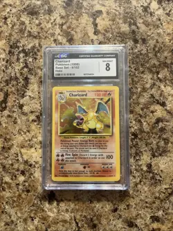 Charizard HOLO CGC 8 Base Set 4/102 1999 Rare Vintage Pokemon Card NM/MINT WOTC - Image 1