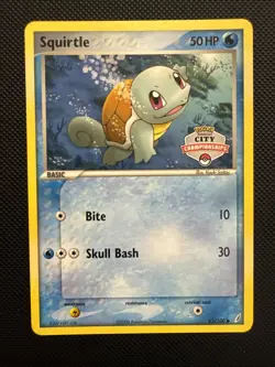 2007 City Championships Squirtle 63/100 Crystal Guardians Pokemon Card Rare - Image 1