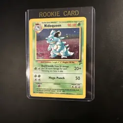 Pokemon Nidoqueen TCG Base Set 2 Holo Unlimited Rare Card 12/130 Swirl LP/MP - Image 1