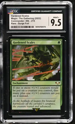 HARDENED SCALES Warhammer 40K Surge Foil Rare CGC 9.5 MTG [Nostalgium] - Image 1