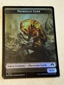 mtg foil token Snake // Phyrexian Germ, 0020/0016, Modern Horizons 3 - Image 2