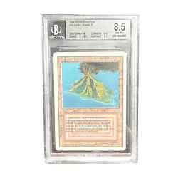 MTG Volcanic Island Revised Edition BGS 8.5 NM-MT+ Dual Land 1994 Rare - Image 1
