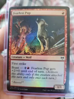 Fearless Pup FOIL KHM MTG Kaldheim 136/285 PACK FRESH Magic Free Shipping - Image 1