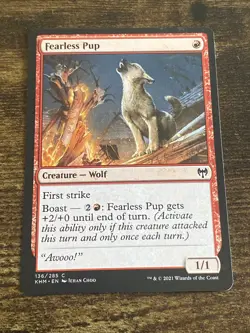 Fearless Pup Kaldheim 136/285 MTG Magic The Gathering L10476* - Image 1