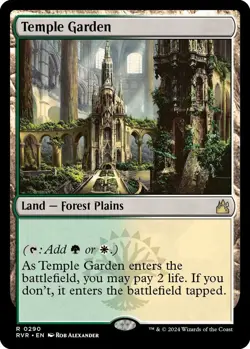 Foil Temple Garden R Ravnica Remastered 290 LP - Image 1