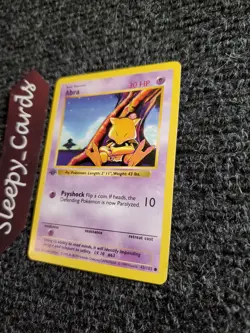 Abra 43/102 - 1st Edition Shadowless Pokemon Base Set Vintage WOTC NM - Image 2
