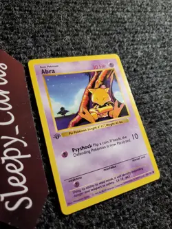 Abra 43/102 - 1st Edition Shadowless Pokemon Base Set Vintage WOTC NM - Image 3