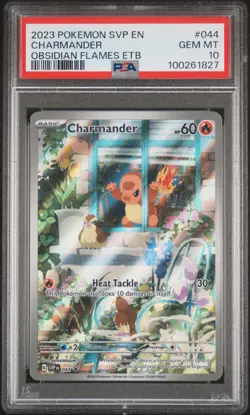 2023 Pokemon Charmander Obsidian Flames Elite Trainer Box Promo #044 PSA 10 - Image 2