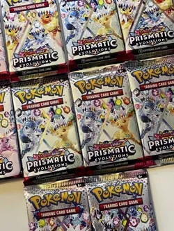 Lot of 10 Pokemon TCG Prismatic Evolutions Booster Packs - SEALED - Image 1
