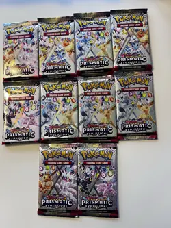 Lot of 10 Pokemon TCG Prismatic Evolutions Booster Packs - SEALED - Image 3