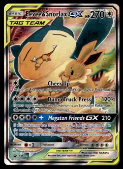 2019 Sun & Moon, Promos - Sun & Moon Promos Eevee & Snorlax GX #SM169 Light Play - Image 1